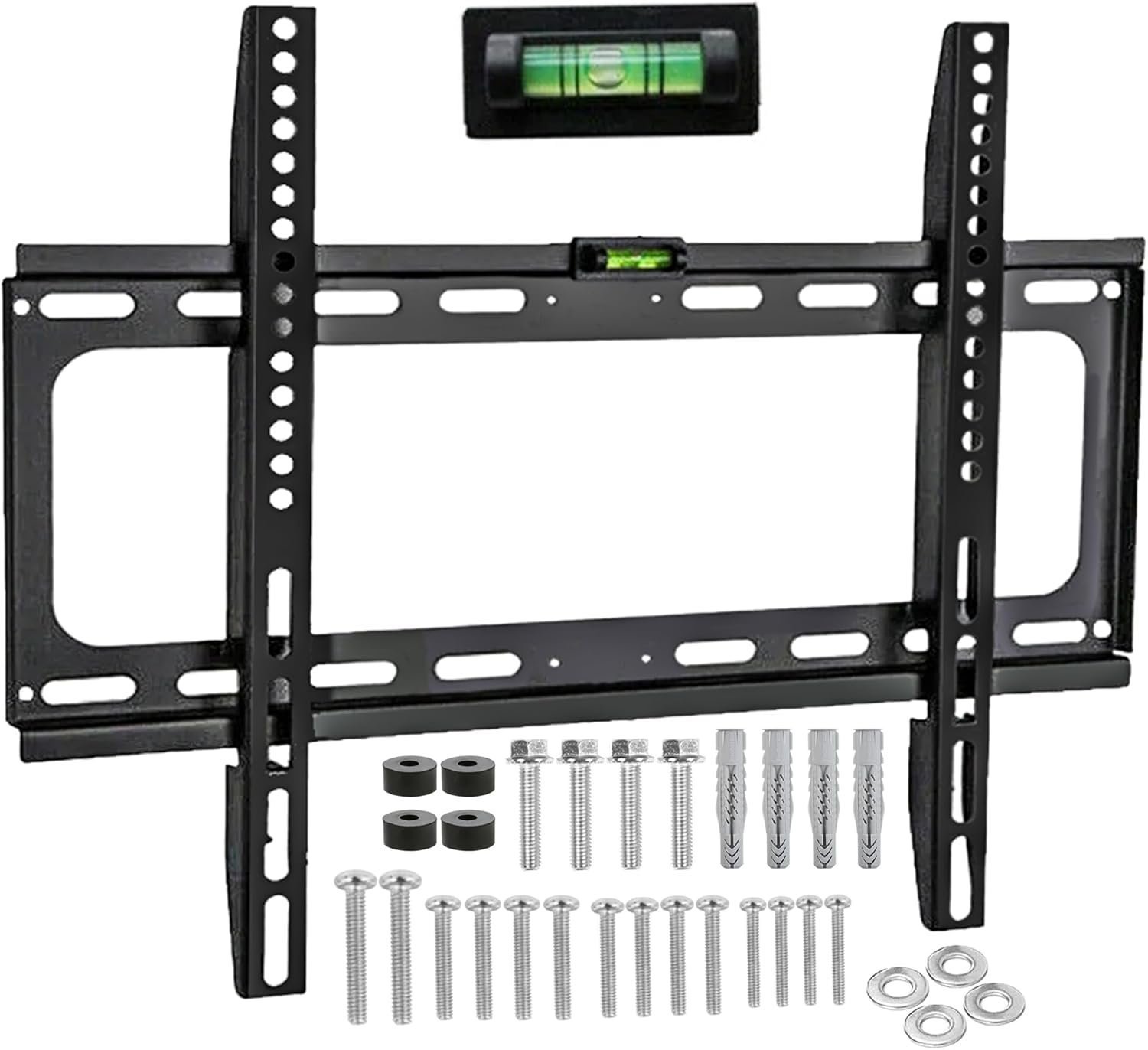 TV Wall Bracket Mount for 32-70 inch TVs, Ultra Heavy Duty TV Wall Mount With Bubble Level VESA 200 x 200mm to 600 x 400mm for Flat & Curved TV Load Capacity Up to 50KG For LED LCD OLED Plasma Screens