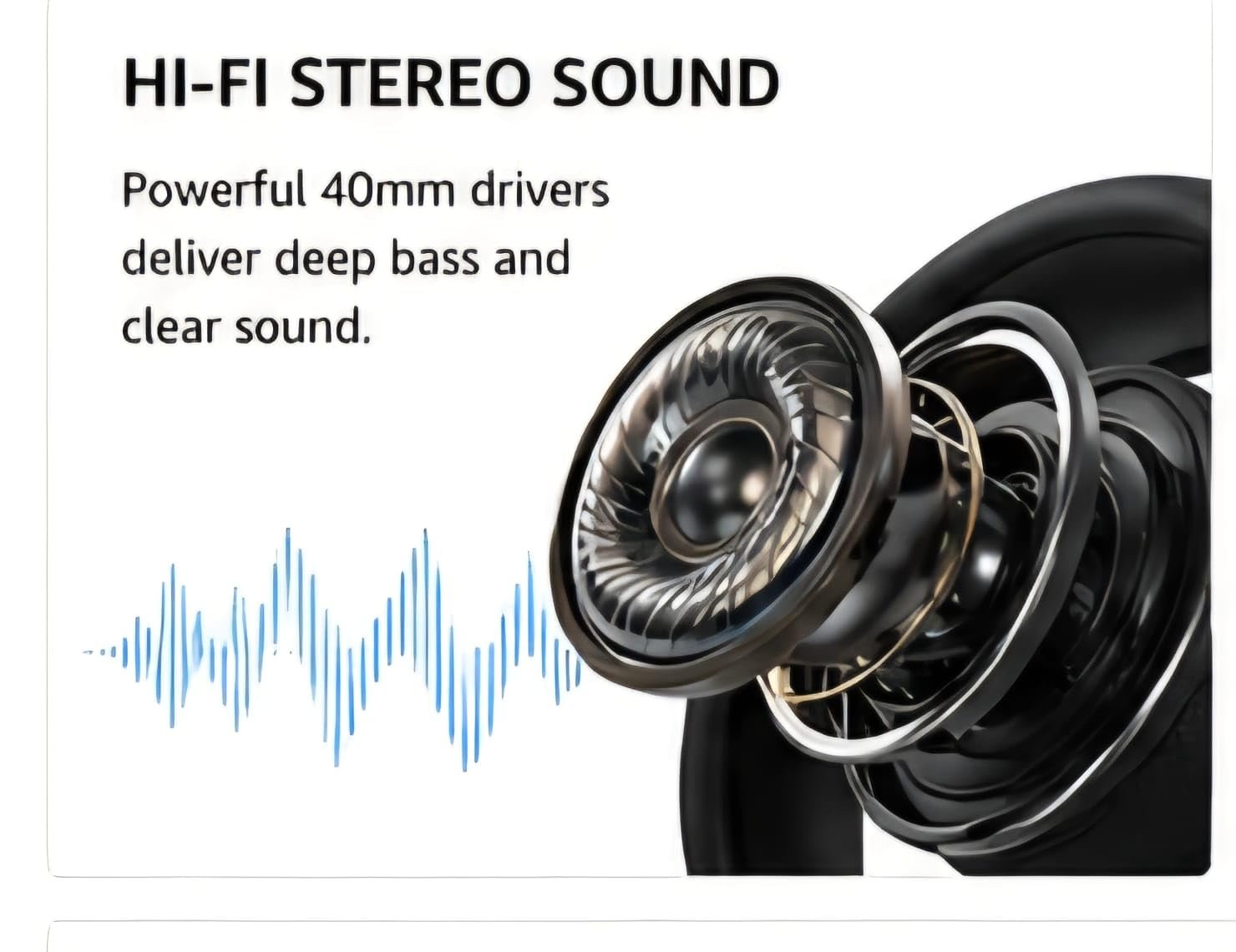 P9 Wireless Headphone, Bluetooth Over Ear Headset with Hi-Fi Stereo Sound, 40mm Drivers, Deep Bass Audio, Foldable Design, Built-in Mic, Multi Colour Wireless Headphones