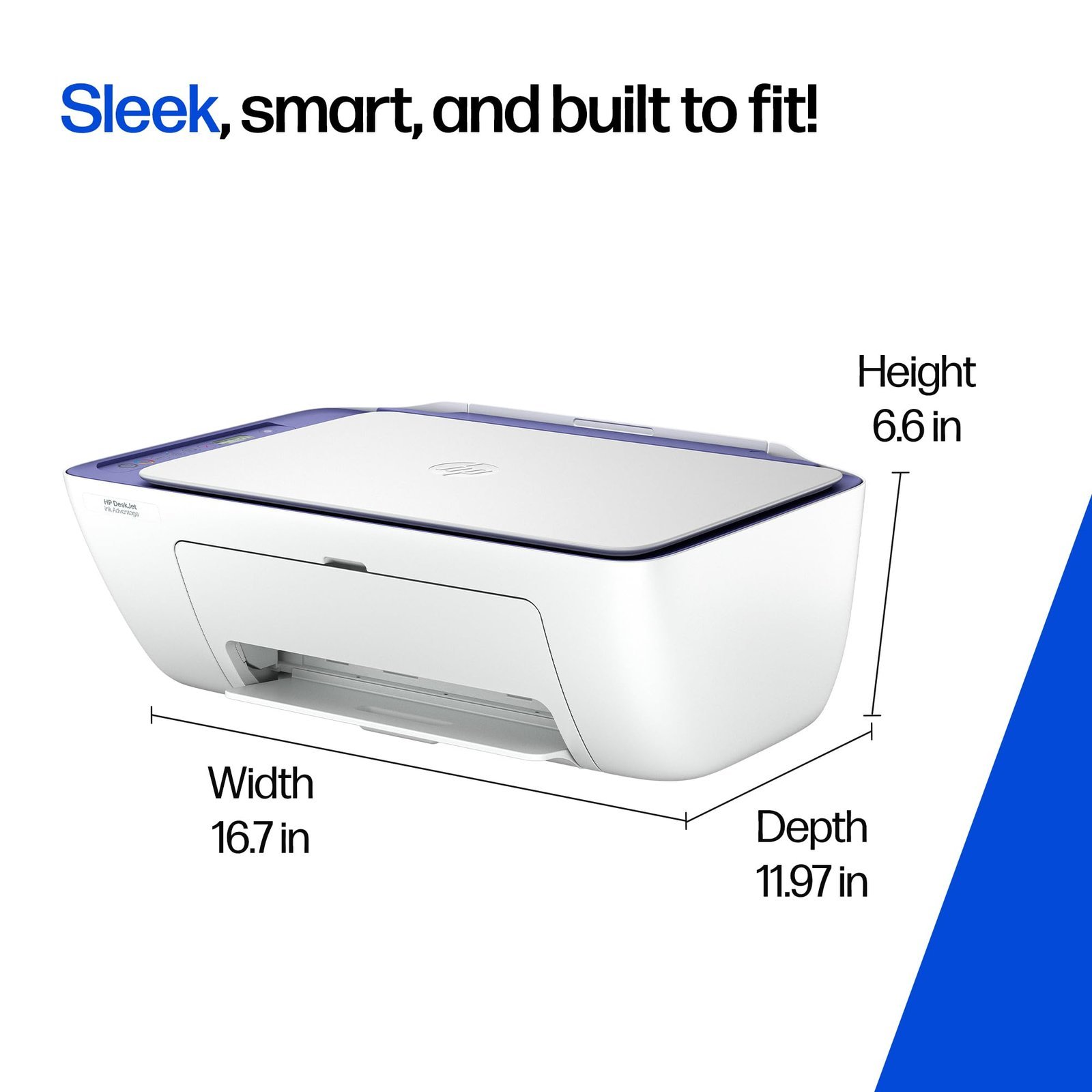 AI Capable Ink Advantage 2986 Dual Band WiFi (up to 10X Faster) Colour Printer - Print/Scan/Copy Ideal for Home