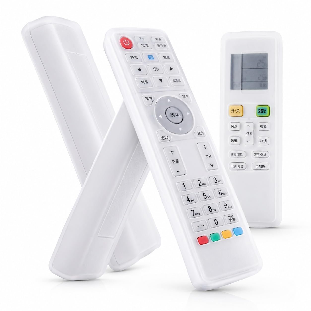 Silicone Remote Control Cover (Pack of 3) | Universal Anti-Slip Washable Dustproof Remotee Protector Sleeve for TV, AC, Set Top Box & Smart TV | Soft Flexible Silicone Remote Case, Transparent