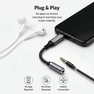 Winsumm USB-C to 3.5mm Audio Adapter with DAC