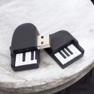 PVC Piano Shape Pendrive 4GB USB 2.0 Flash Drive | Cute Rubber Fancy Pen Drive | Portable Mini USB Stick | Gift Pendrive for Kids, Students