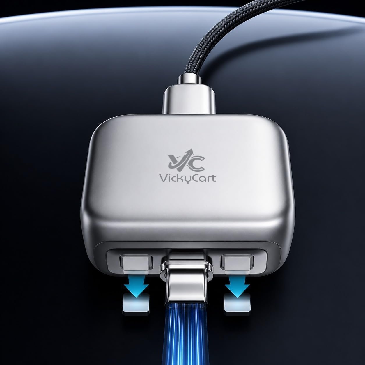 USB-C Smart Auto Eject Adapter | Full-Charge Separator USB-C Smart Overcharge Protector, 140W Fast Charging, Auto Cut-Off, Compatible with iPhone, Android, MacBook, Laptop