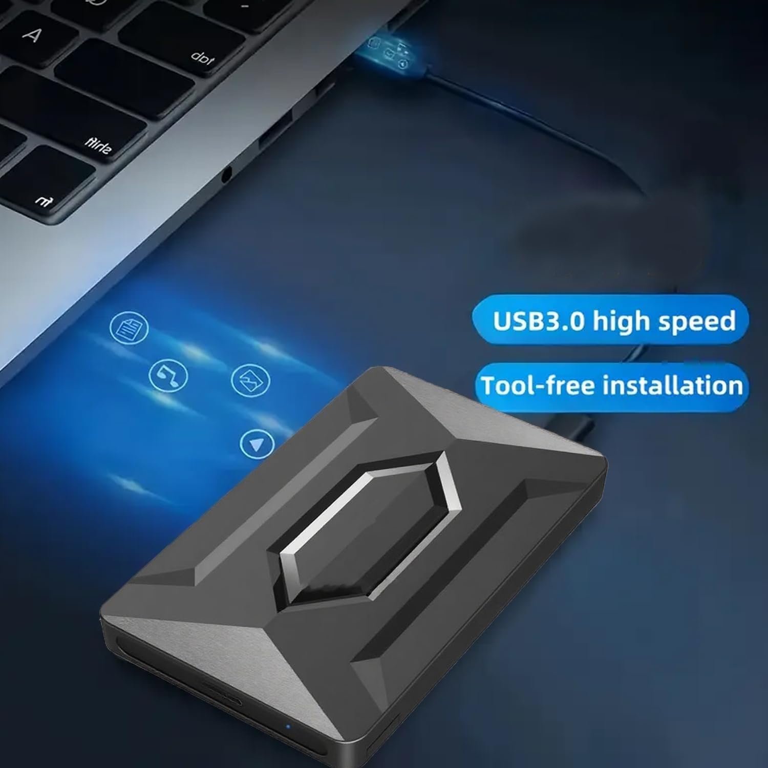 500GB Portable External Hard Drive USB 3.0, High Speed Data Transfers, Supports Windows, Linux and Mac OS Systems, Compatible with, PlayStations, TV, and Other Devices.(MAROWAK Hexagon)(k.t)