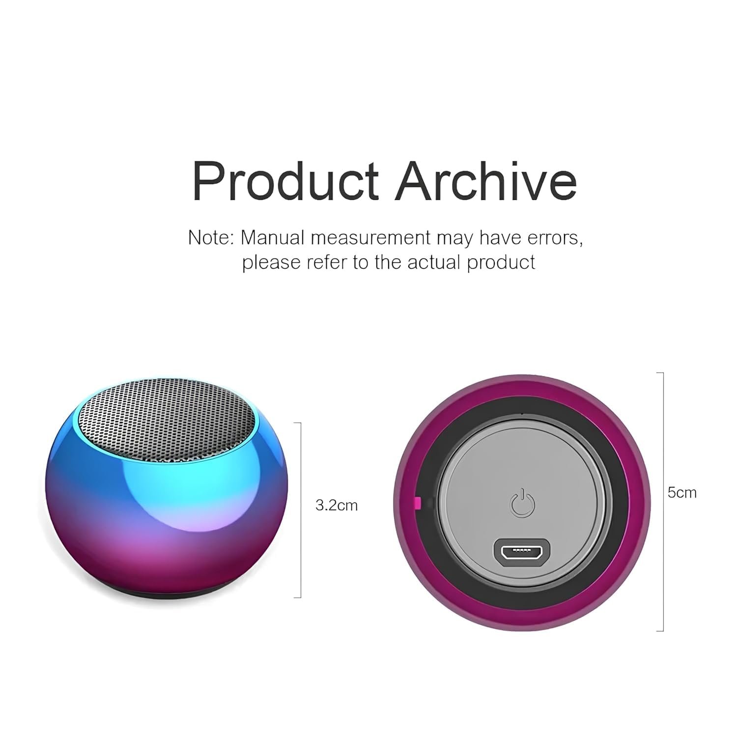 Mini Boost 4 Bluetooth Speaker 4D Mini Electroplating Round Steel Speaker - Multicolor - Pack of 1