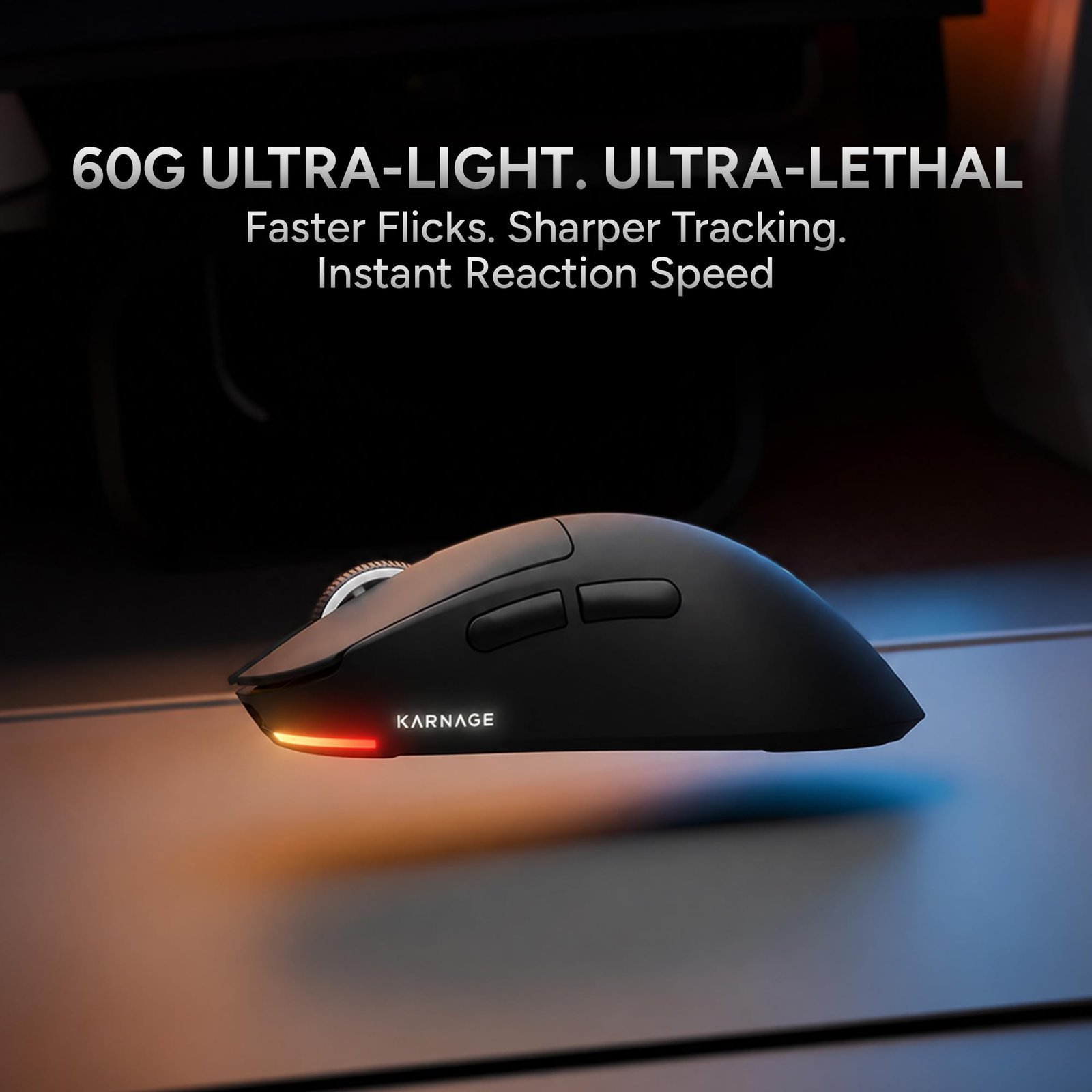 by EVM Blink Tri-Mode Wireless RGB Gaming Mouse | Pixart 3311 Sensor | 16000 DPI | 60g Lightweight | BT + 2.4G + Wired | Advance Software | 1000Hz Polling | Win/Mac | White | 2 Years Warranty
