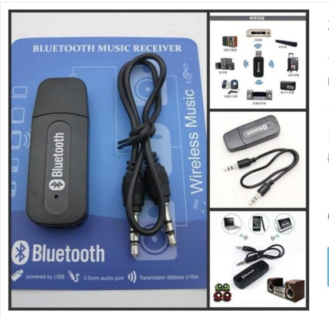 Trendy BT-Receiver Car Wireless Bluetooth Receiver Adapter 3.5Mm Aux Audio Stereo Music Home Hands Free Car Kit Device