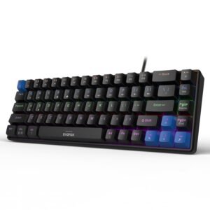 Katana S Mini Wired Mechanical Keyboard | Hot-Swappable Silent Red Switches | 68-Key Compact Layout | Vivid Rainbow Backlighting | 1000Hz Polling Rate, All Keys Anti-Ghosting (Black)