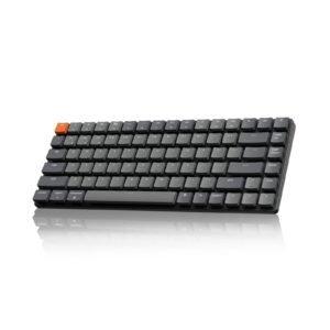 K3 Version 2, 84 Keys Ultra-Slim Wireless Bluetooth/USB Wired Mechanical Keyboard with White LED Backlit, Low-Profile Gateron Mechanical Red Switch Compatible with Mac Windows