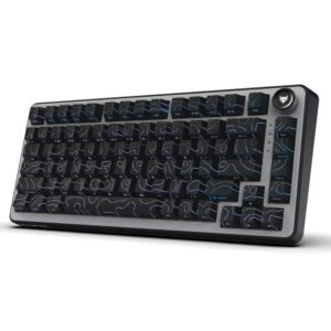 Ronin X75 Plus Tri-Mode Gaming Wireless Mechanical Keyboard, Gasket Mount, 5 Layer Sound Dampening, South Facing LED, Pass-Through Keycaps, 8000 mAh Battery, Hot Swap, Multi OS Web Software