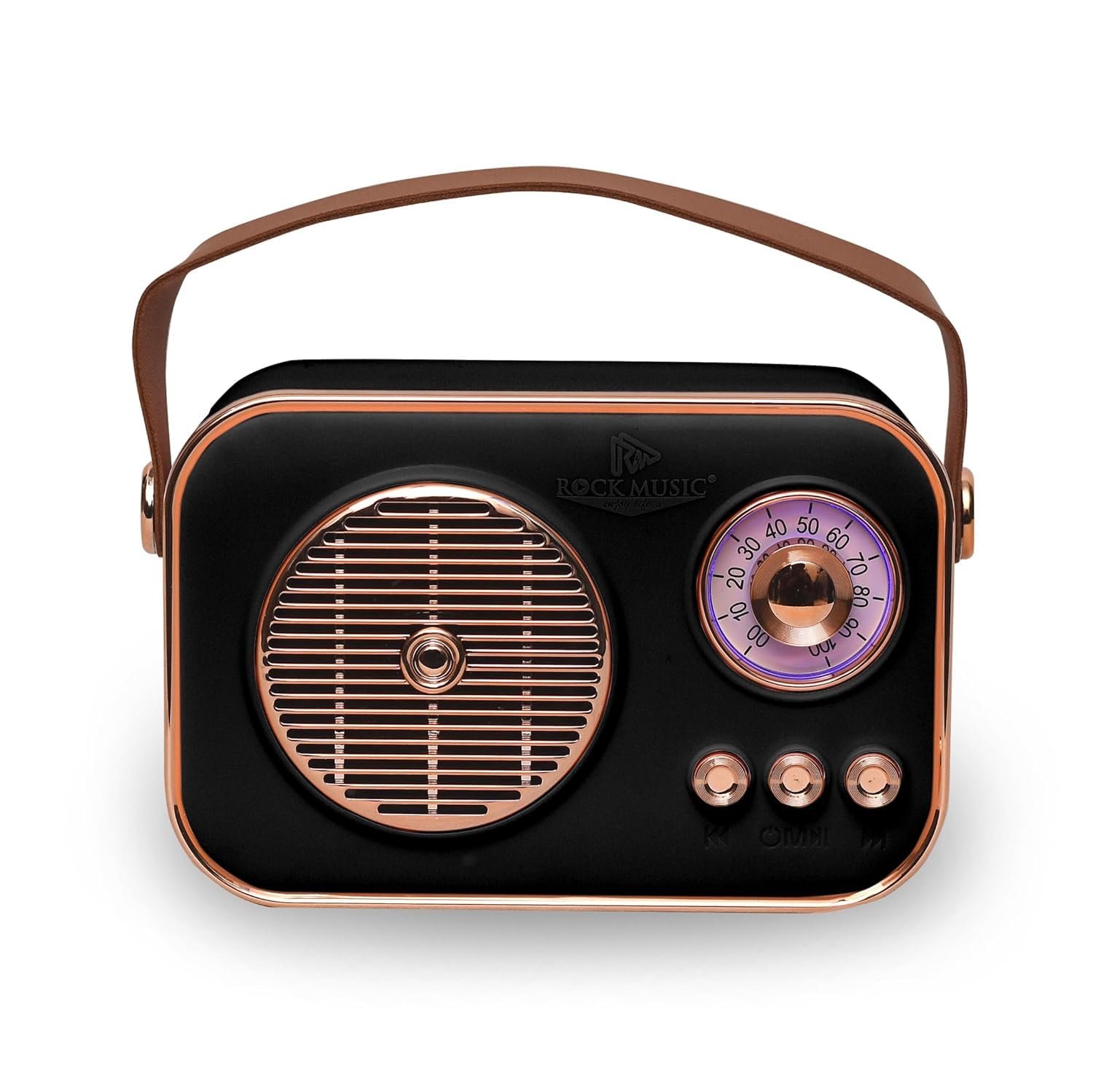 Retro Portable Bluetooth Speaker Mini Radio Style Wireless Speaker with Handle for Home Travel and Outdoor Use