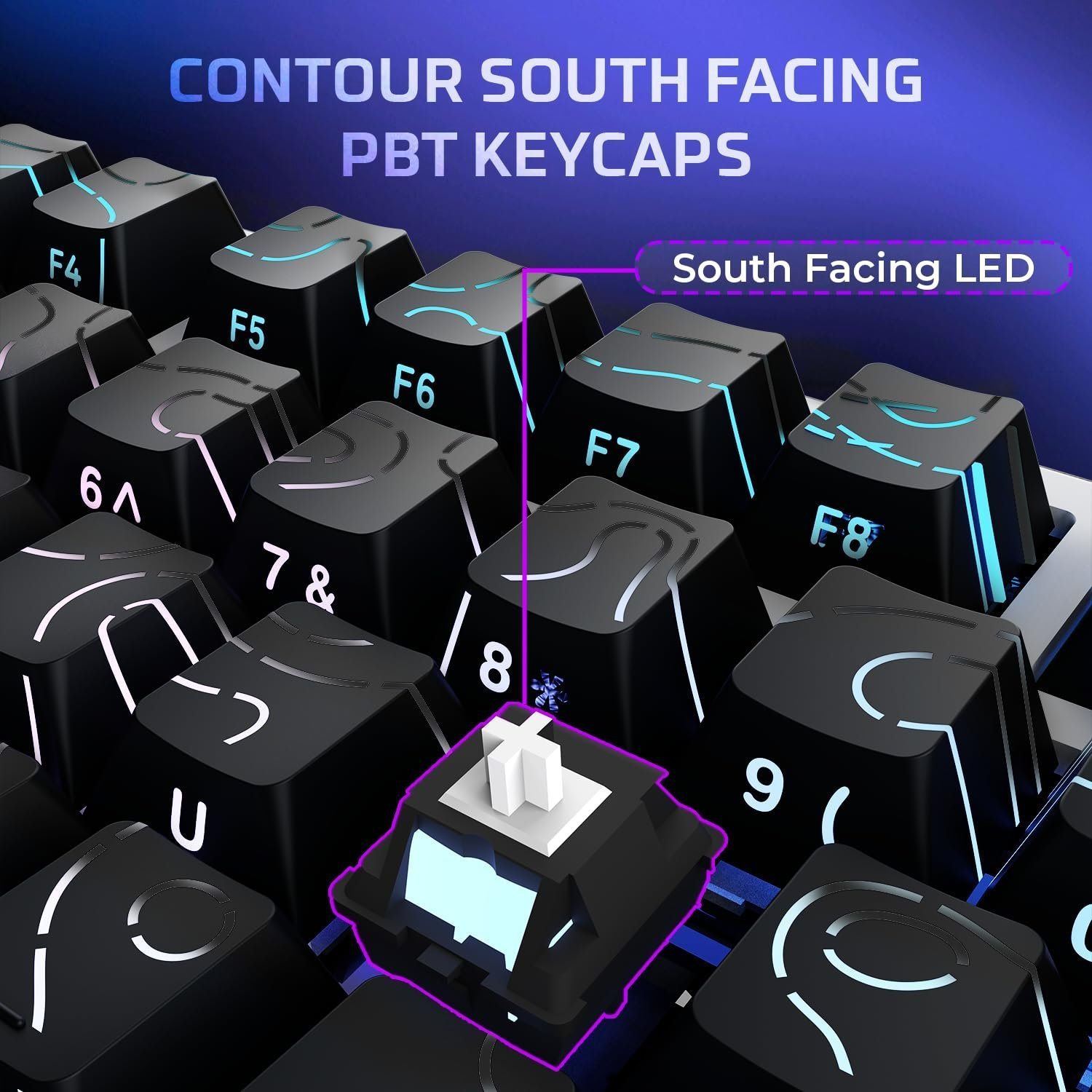 Ronin X75 Plus Tri-Mode Gaming Wireless Mechanical Keyboard, Gasket Mount, 5 Layer Sound Dampening, South Facing LED, Pass-Through Keycaps, 8000 mAh Battery, Hot Swap, Multi OS Web Software