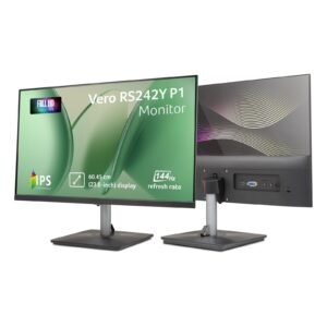 RS242Y P1 23.8 Inch IPS FHD Monitor | 144Hz Refresh | 1ms VRB | AMD FreeSync | Ultra Slim 6.9mm ZeroFrame Design | HDMI + VGA | 99% sRGB | Dual Glass Design | Built-in Speakers | Tilt Adjustable