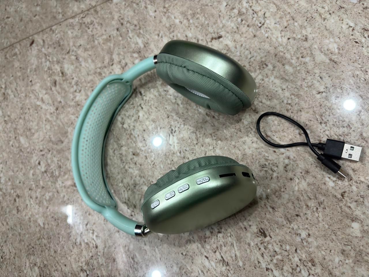 Wireless Bluetooth Over-Ear Headphones with USB Charging Cable