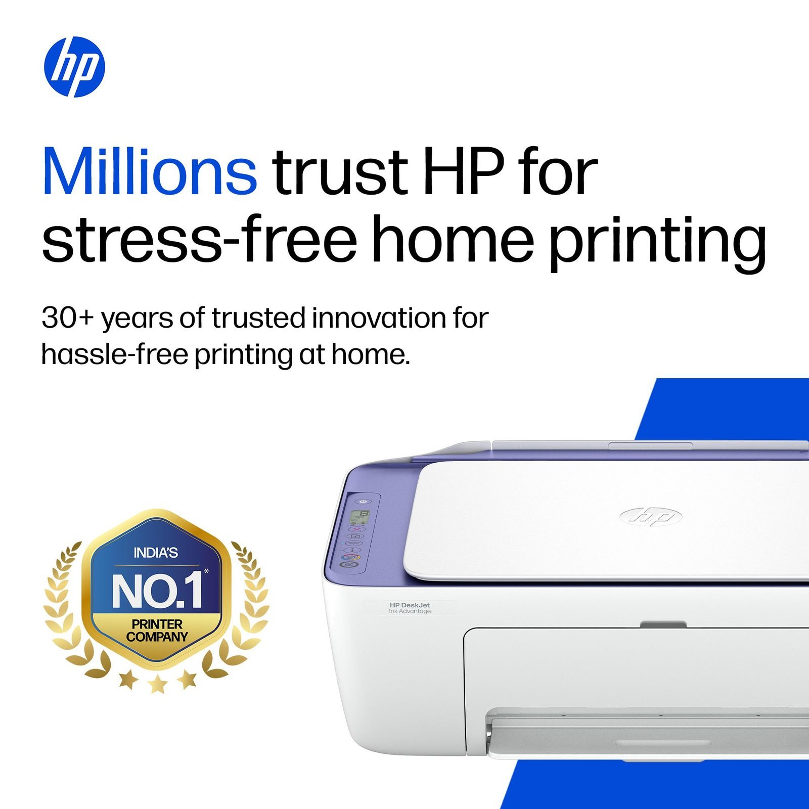 AI Capable Deskjet 2931 Printer | Dual Band WiFi (up to 10X Faster) All in One Colour Printer, Print/Scan/Copy, Print Speed up to 20 PPM