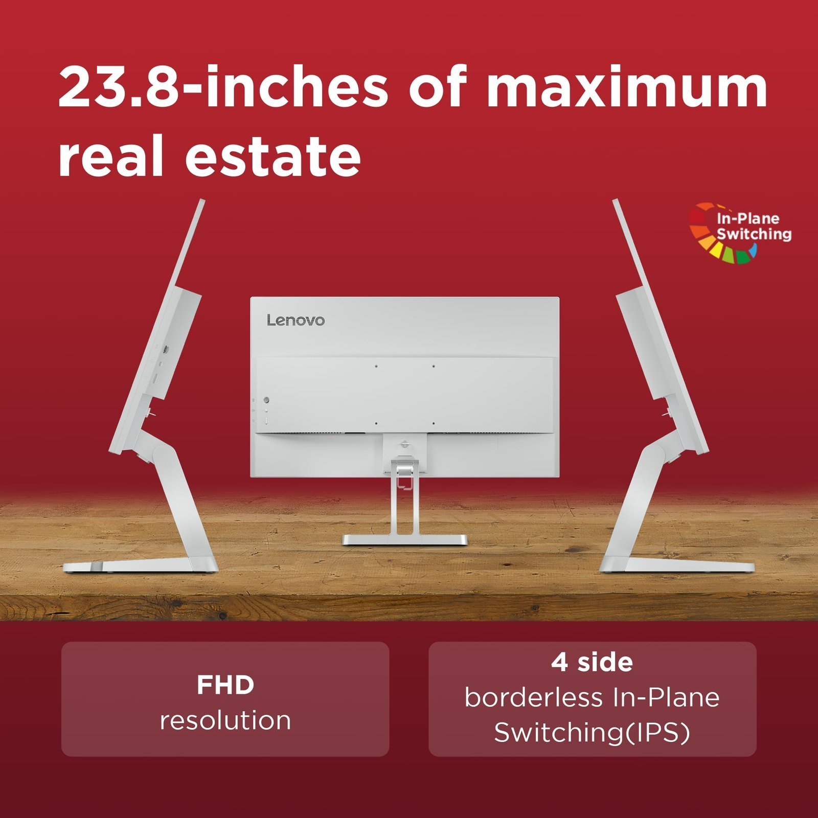 L24-4C| 24 Inch (60.96cm) Ultraslim PC Monitor, IPS, FHD 1920x1080, 144Hz, 99% sRGB, 1ms, 2x3W Speakers, HDMI, Display Port, Audio Out Port, AMD FreeSync,Eyesafe, Bezel-Less, VESA Mount, Grey