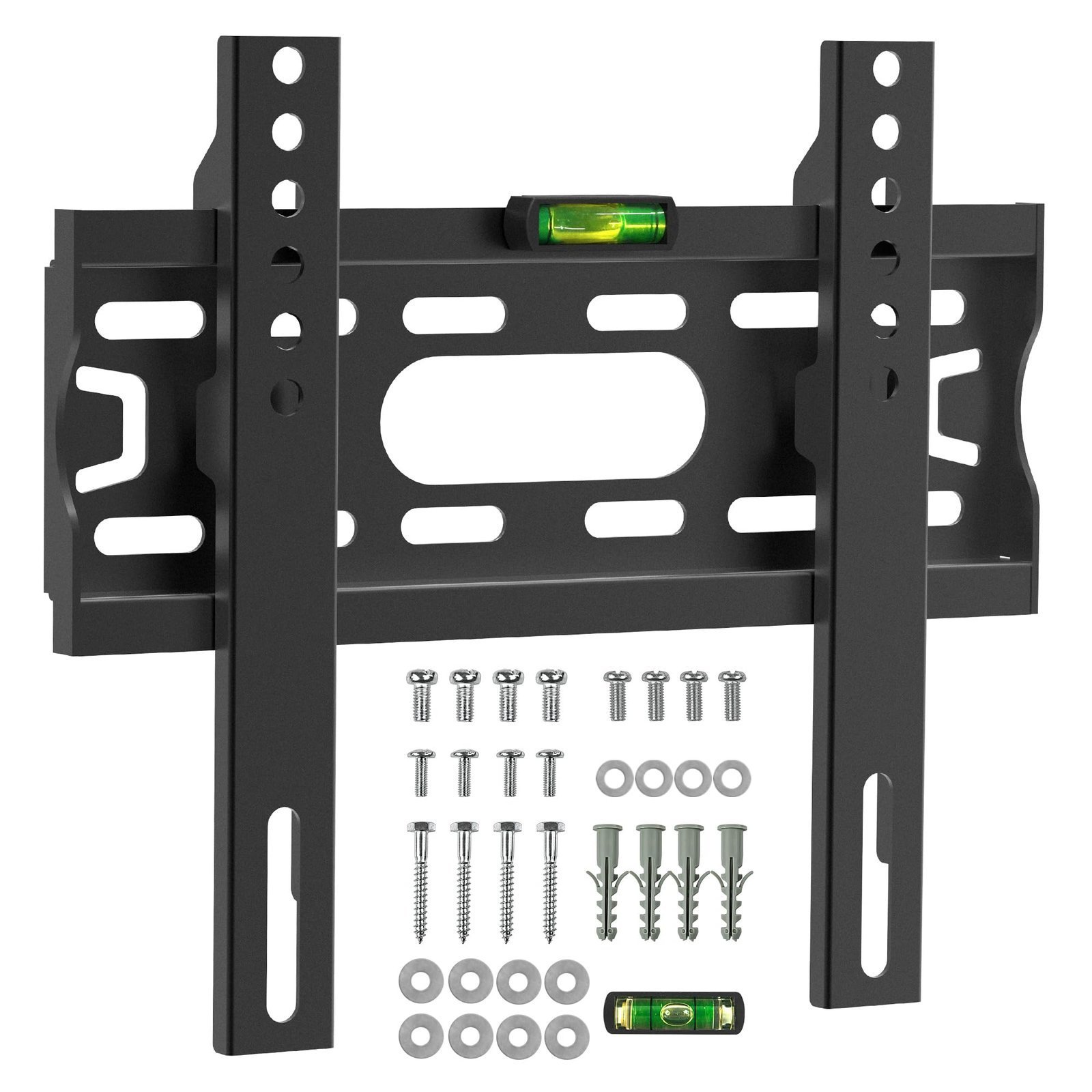 Tv Wall Bracket For 17-43 Inch, Flat Tv Wall Mount With Spirit Level, 30kg Capacity, Max Vesa: 200x200