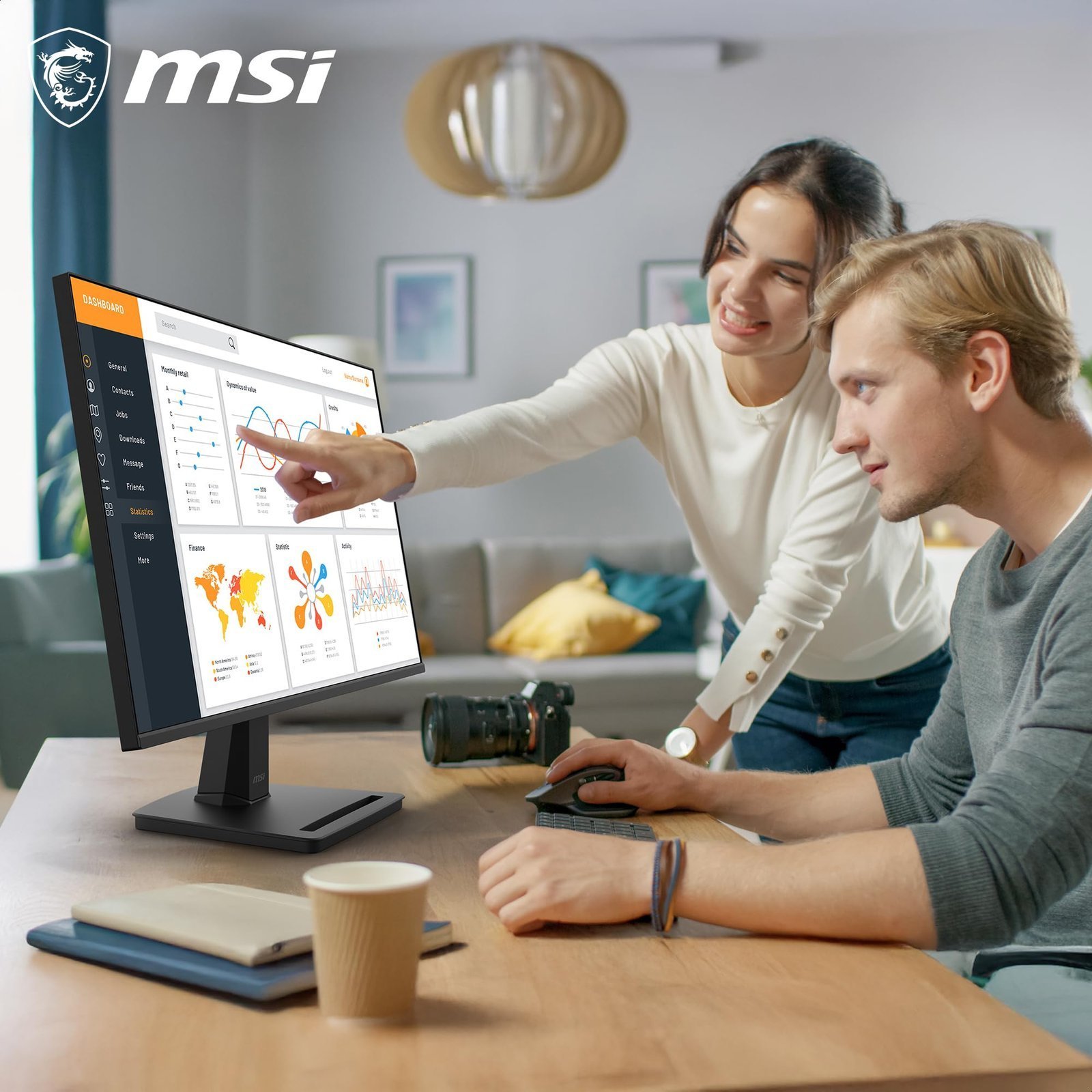 PRO MP251 E14L 24.5-Inch FHD 1920x1080, Computer Monitor IPS, 144Hz, 1ms, Frame-Less, Tilt Adjustable, Vesa Mount, Black