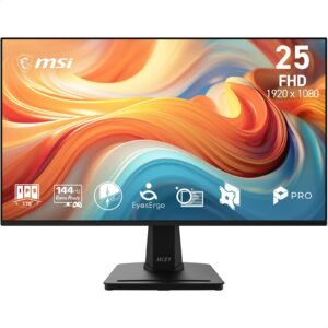 PRO MP251 E14L 24.5-Inch FHD 1920x1080, Computer Monitor IPS, 144Hz, 1ms, Frame-Less, Tilt Adjustable, Vesa Mount, Black