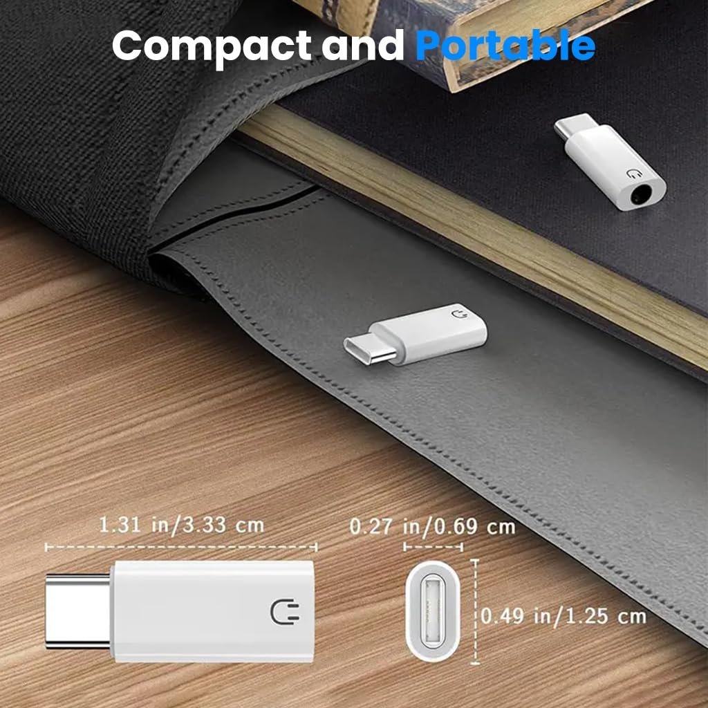 ® Type C to 3.5mm Headphone Jack Connector Built-in Hi-Fi DAC