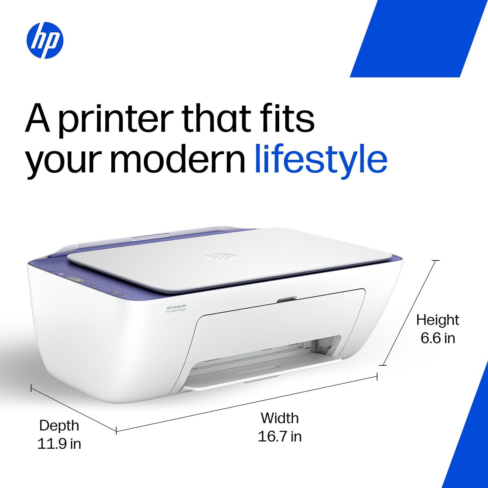 AI Capable Deskjet 2931 Printer | Dual Band WiFi (up to 10X Faster) All in One Colour Printer, Print/Scan/Copy, Print Speed up to 20 PPM