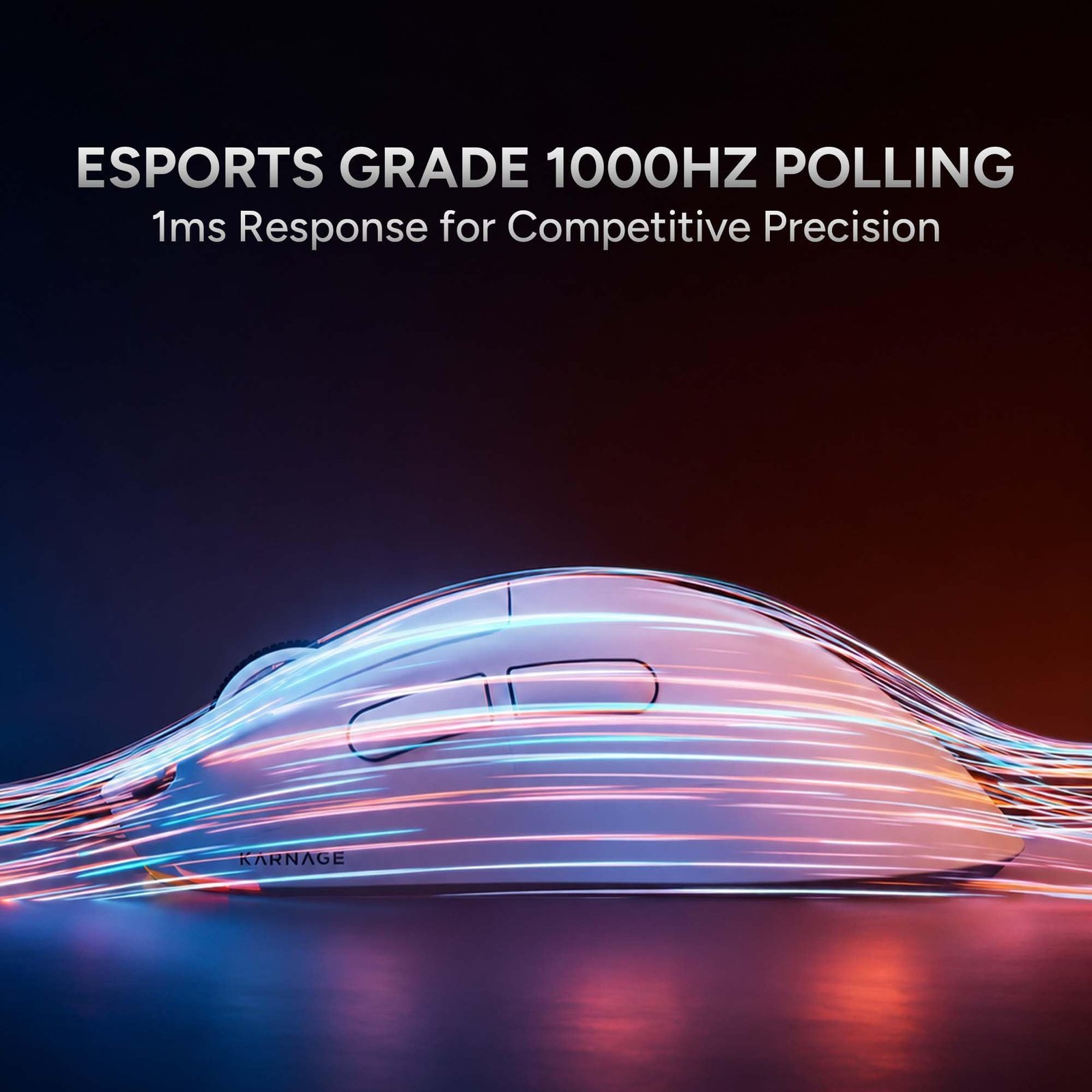 by EVM Blink Tri-Mode Wireless RGB Gaming Mouse | Pixart 3311 Sensor | 16000 DPI | 60g Lightweight | BT + 2.4G + Wired | Advance Software | 1000Hz Polling | Win/Mac | White | 2 Years Warranty