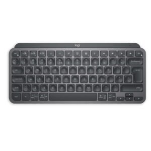 MX Keys Mini Minimalist Wireless Illuminated Keyboard with Free Adobe Subscription, Compact, Bluetooth, Backlit, USB-C, Metal Build-Graphite