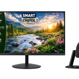 SmartChoice SA242Y E 23.8 Inch Full HD IPS Monitor I 100Hz Refresh Rate I 1ms VRB I AMD FreeSync I Ultra Slim ZeroFrame Design I VisionCare I HDMI & VGA Inbox HDMI Cable I VESA Mount I Black