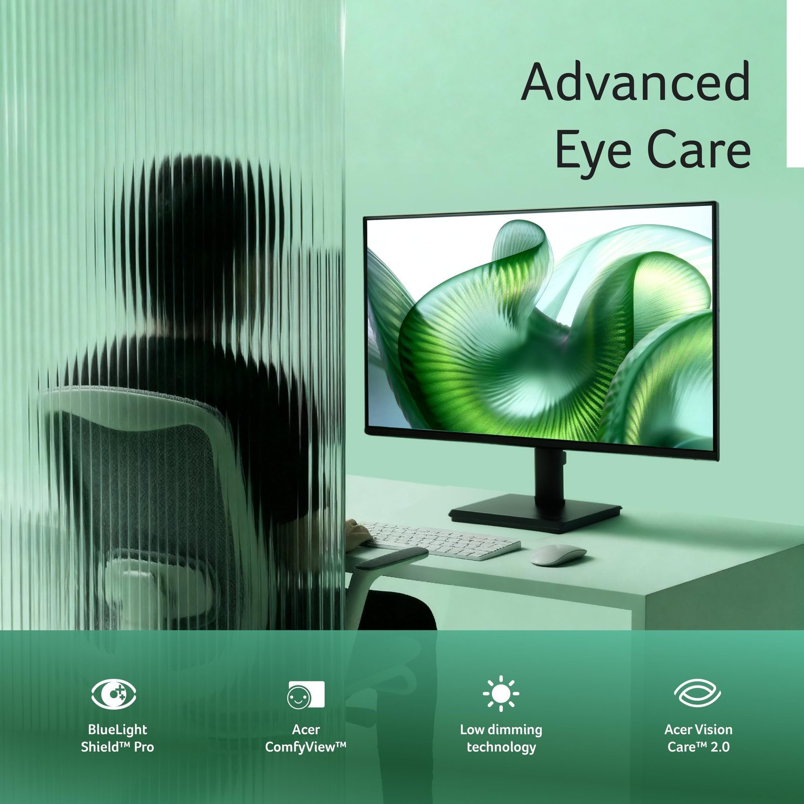 Vero V247Y G 23.8 Inch Full HD IPS Monitor I 120Hz Refresh, AdaptiveSync I 99% sRGB, 1500:1 Contrast I 2x2W Speakers I HDMI +VGA I ZeroFrame I VisionCare 2.0 I VESA I Energy Star I Black