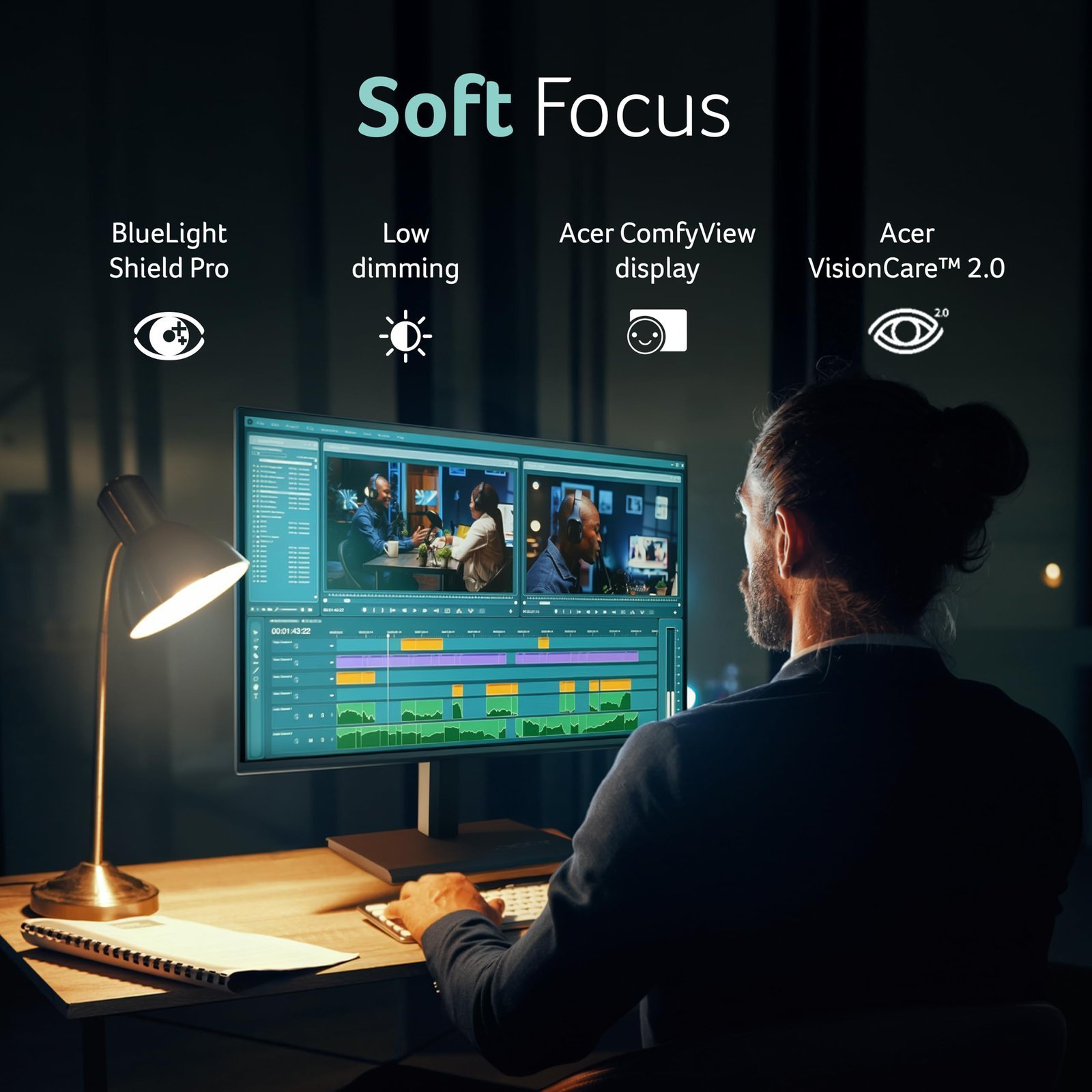 Vero B277 G 27 Inch IPS FHD Monitor | 120Hz AdaptiveSync | ErgoStand Tilt/Swivel/Pivot/Height Adjust | TUV Low Blue Light | VisionCare 2.0 | HDMI + DP Ports | TCO/EPEAT Gold | 85% PCR Eco Design