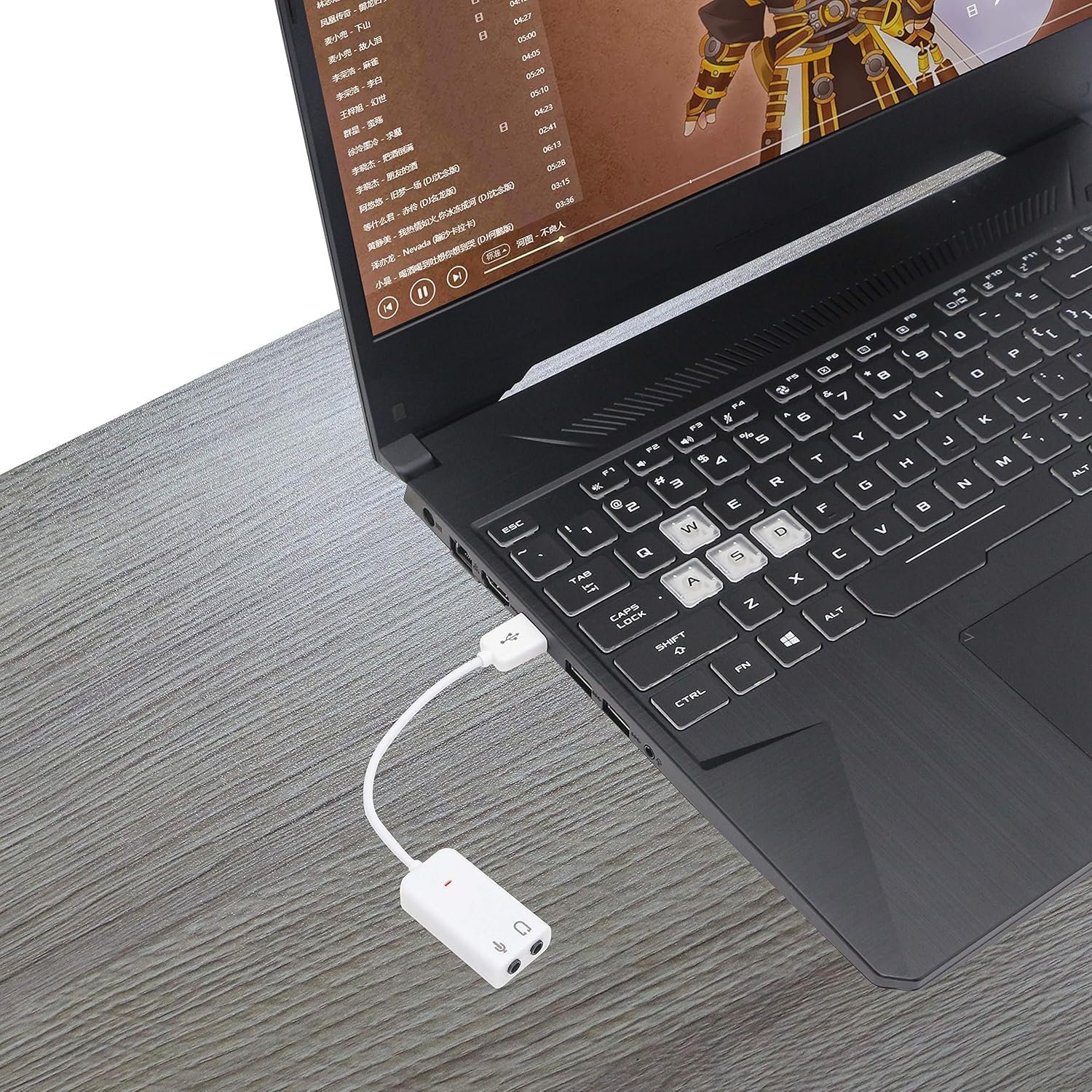 USB External Sound Card Adapter, Dual Channel Audio Interface Compatible with Desktop, Laptop, PS4, Tablet, Voice Synchronization for Speakers, Headset, Microphone